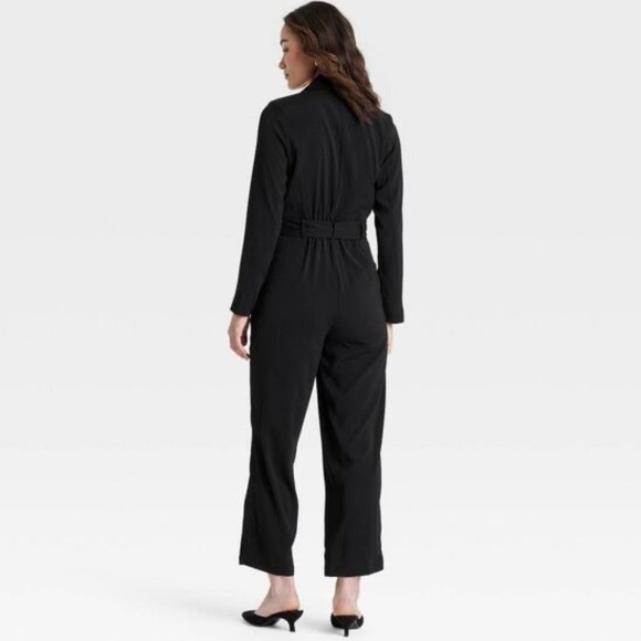 Long Sleeve Wrap Jumpsuit - Picture 2 of 4